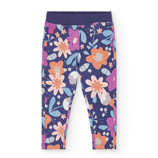 Boboli Girl floral fleece bottoms