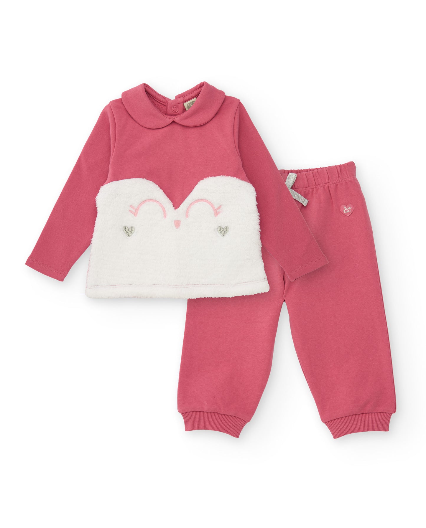Tuc Tuc Funny Owl JERSEY T-SHIRT AND TROUSERS PINK