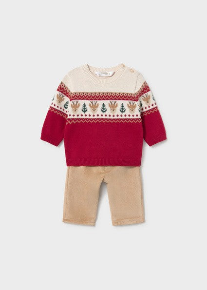 Mayoral Knit Jumper & Cord Trousers Set