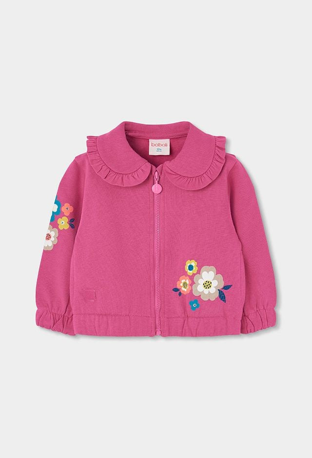 Boboli Girl Fuscia Fleece Jacket