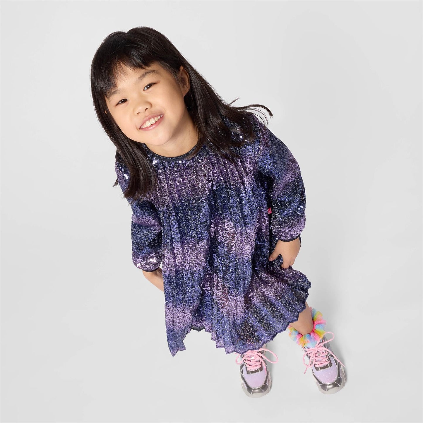 BILLIEBLUSH Sequenced Pleated Dress