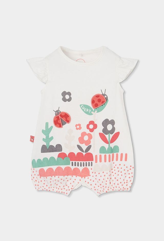 Boboli floral romper for baby girl