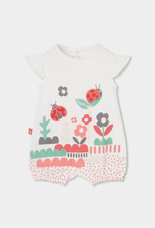 Boboli floral romper for baby girl