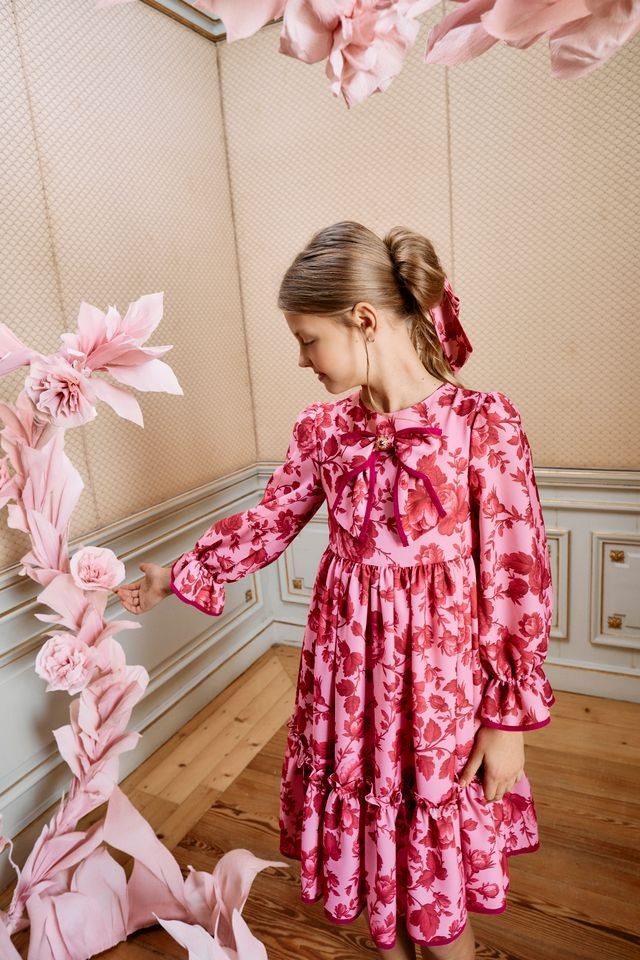 PATACHOU Pink Floral Chiffon Dress