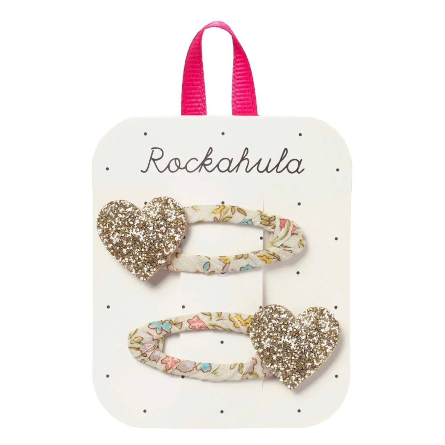 Rockahula Petal Glitter Heart Clips