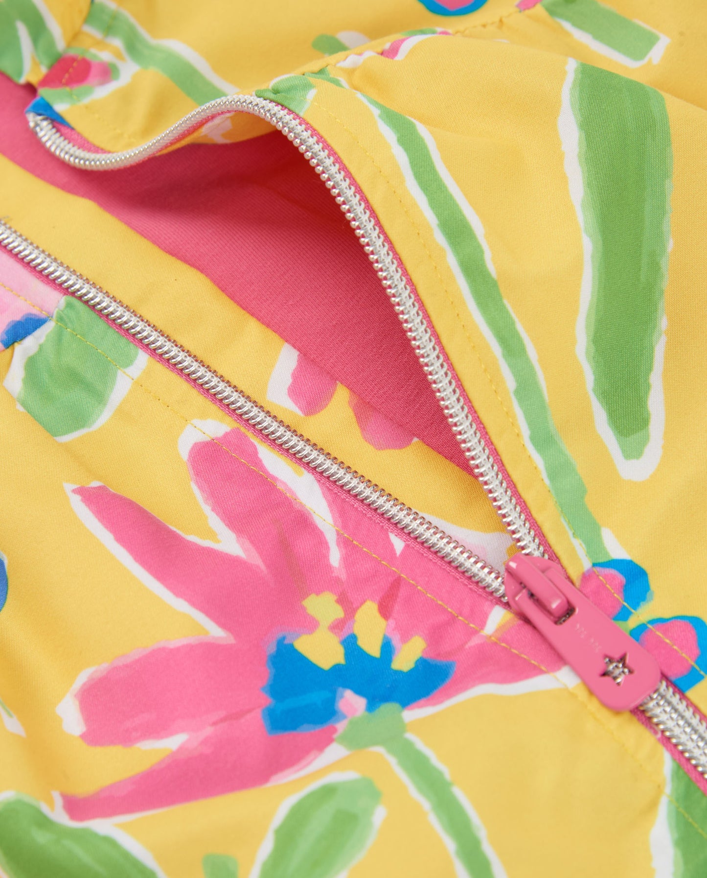 Tuc Tuc GIRL Yellow windbreaker jacket with floral design