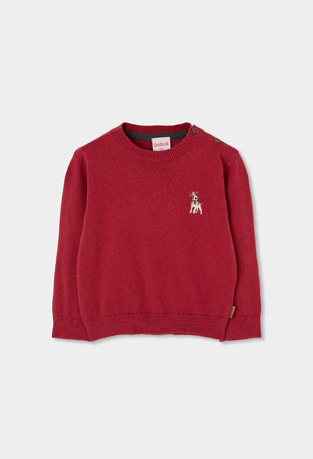 Boboli Knitwear Jumper for boys in Berry