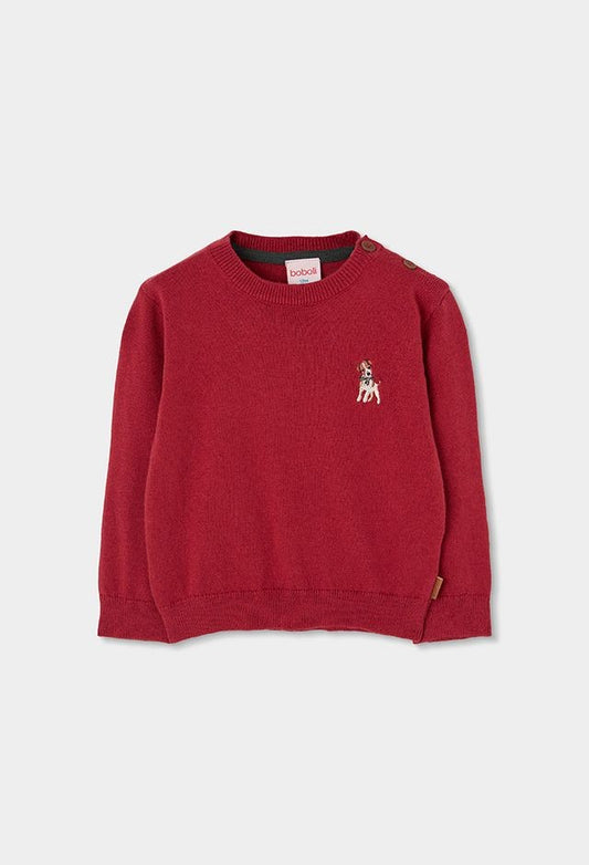 Boboli Knitwear Jumper for boys in Berry