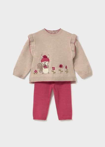 Mayoral Knit Petal Pants Set