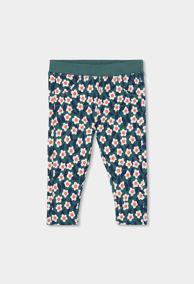 Boboli Girl Floral Fleece Leggings
