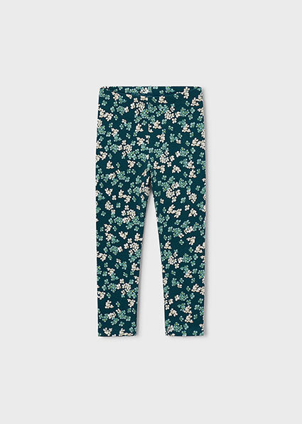 Mayoral Fleece green printed leggings