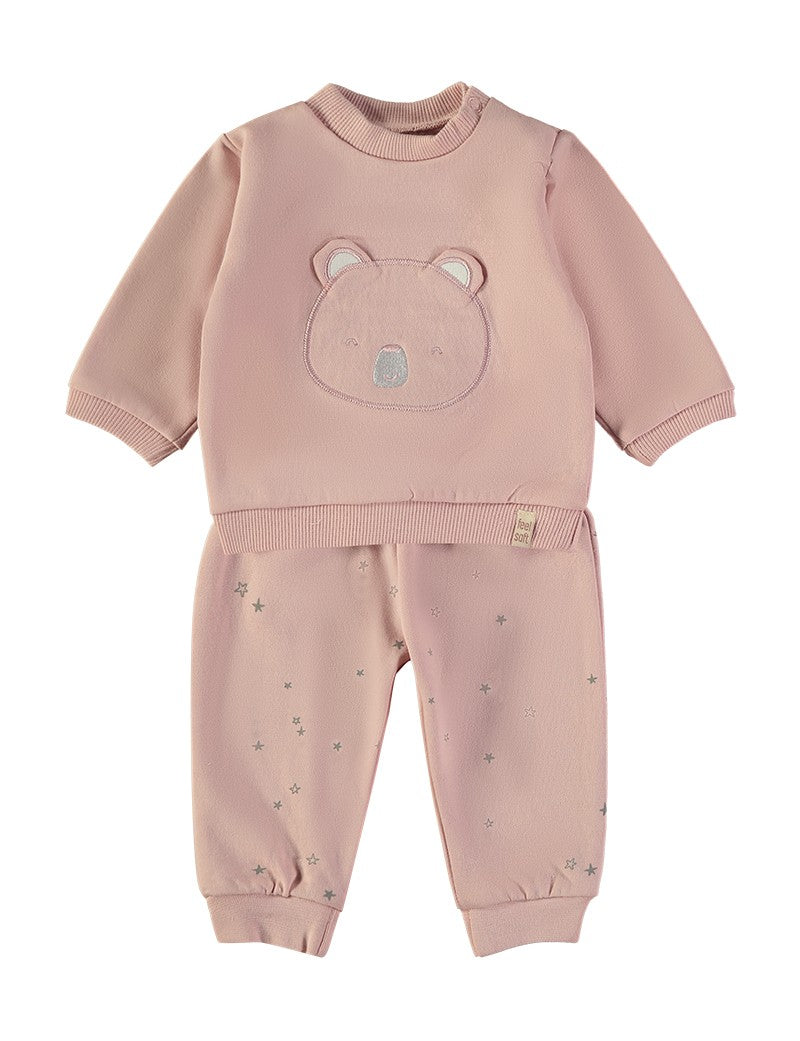 Babybol Babygirl Pink Bear Tracksuit