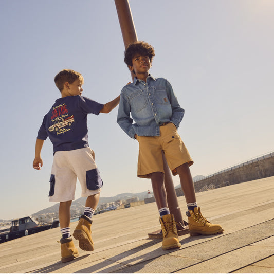 TIMBERLAND BOY DENIM BOY SHIRT DOUBLE STONE + BRUSH
