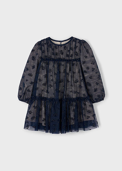 Mayoral Girl Tulle printed dress