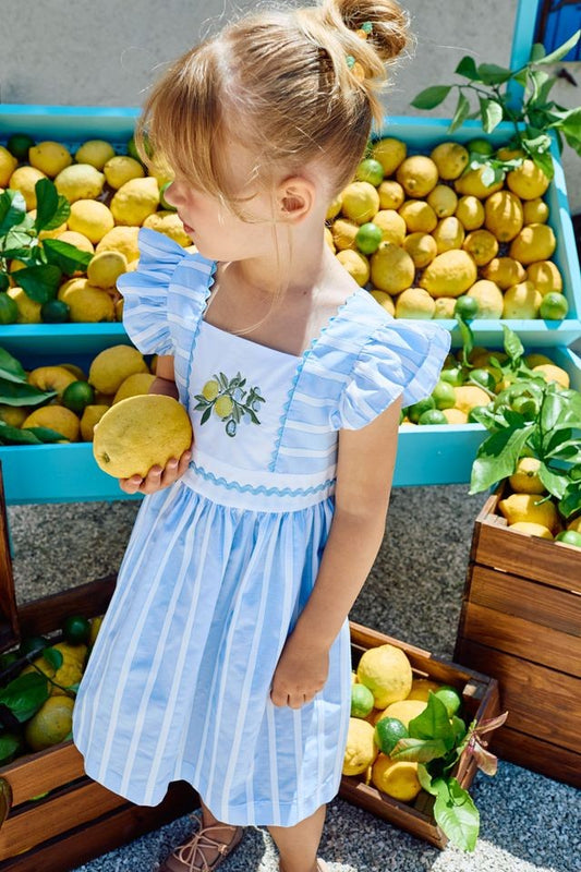 Patachou Blue Stripe Summer Dress