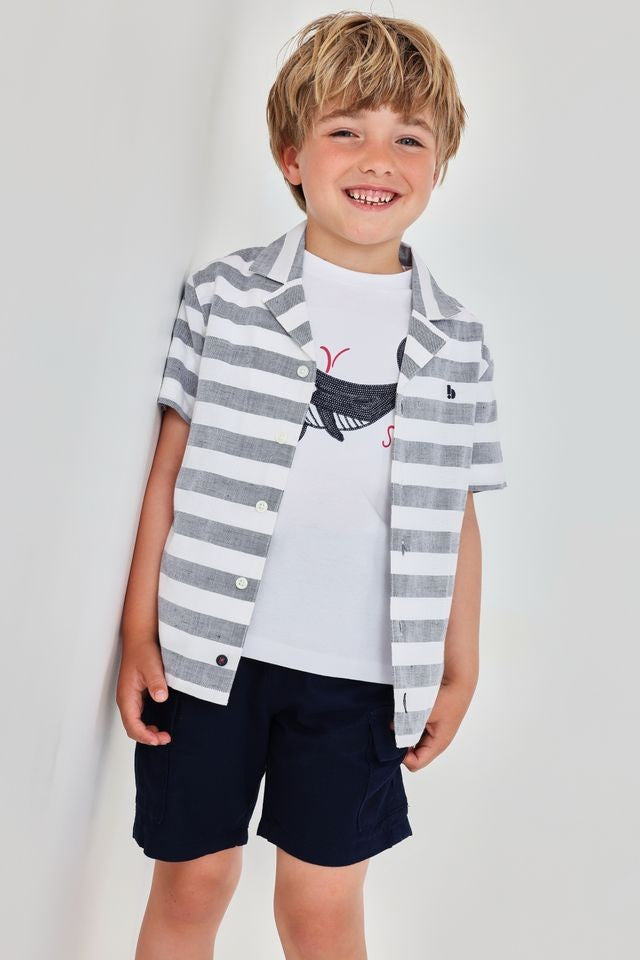 Boboli Shirt linen striped for boy