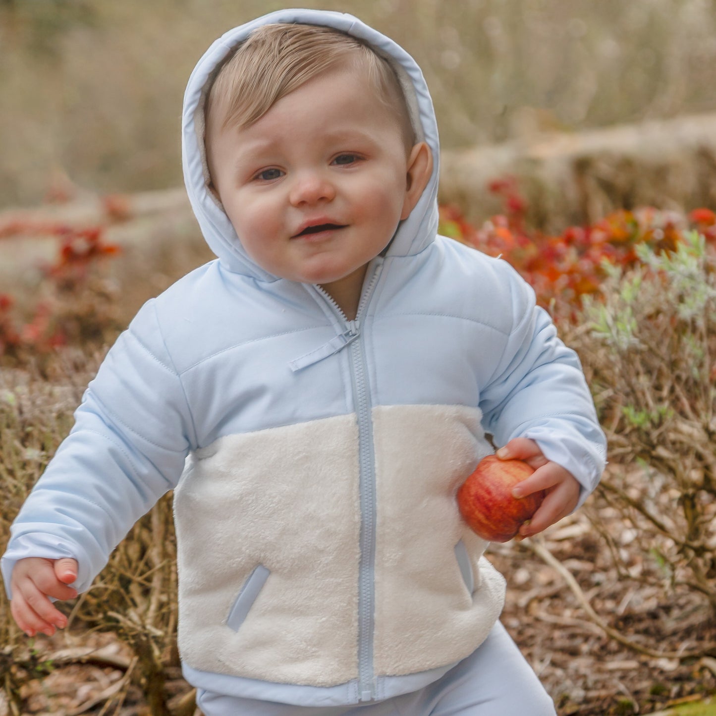 Emile et Rose Marcus Twill & deep pile fleece padded Jacket