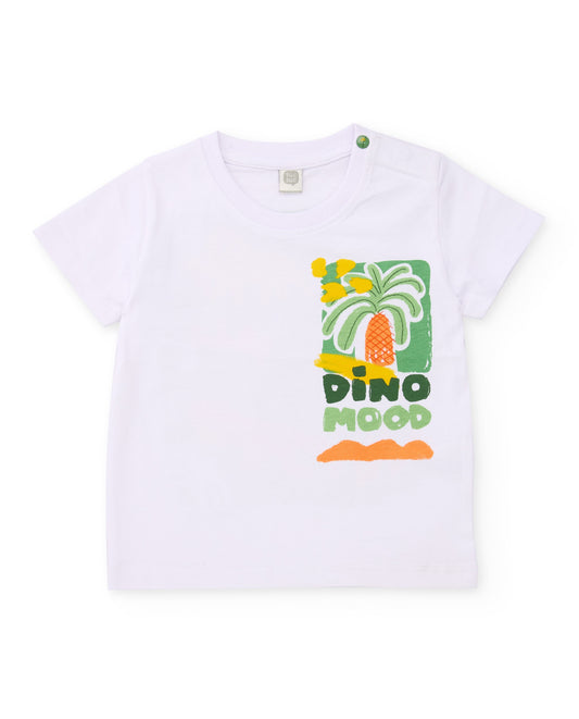 Tuc Tuc Boy White Dino Print T-Shirt