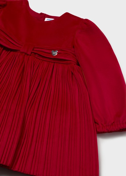 Mayoral Velvet Dress in Red