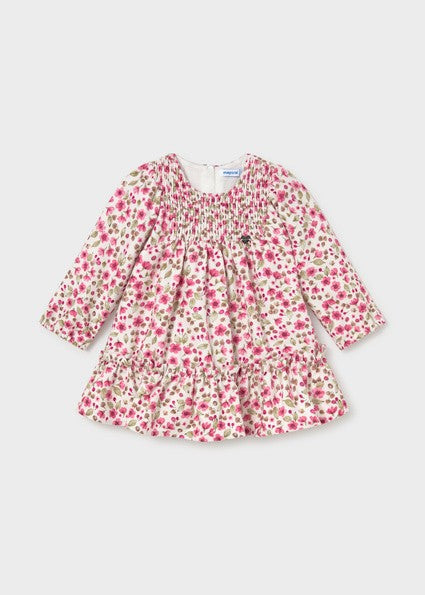 Mayoral Printed velvet dress         Petal