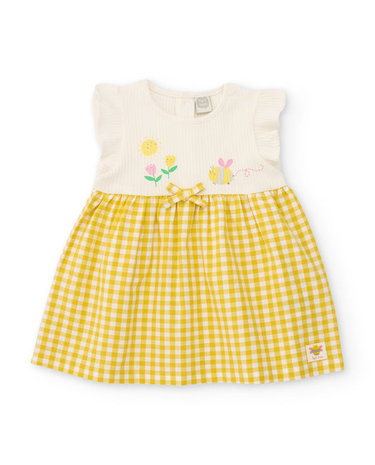 Tuc Tuc BABY GIRL Yellow and white gingham sundress