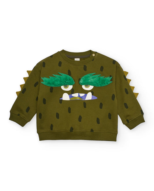 Tuc Tuc Creatures PLUSH SWEATSHIRT DARK GREEN