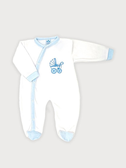 Sardon Sleep & Play in White / Sky Blue