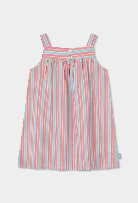 Boboli Poplin dress striped for girl