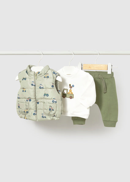 Mayoral 3-piece Tracksuit with Tractor Gilet