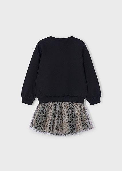 Mayoral Girl Black Tulle Skirt Set