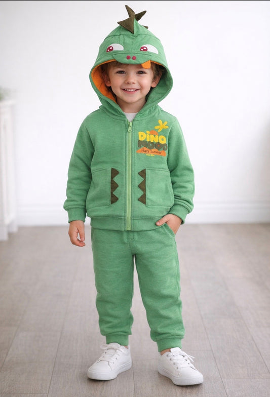 Tuc Tuc Boy Green dino themed 2 pc tracksuit