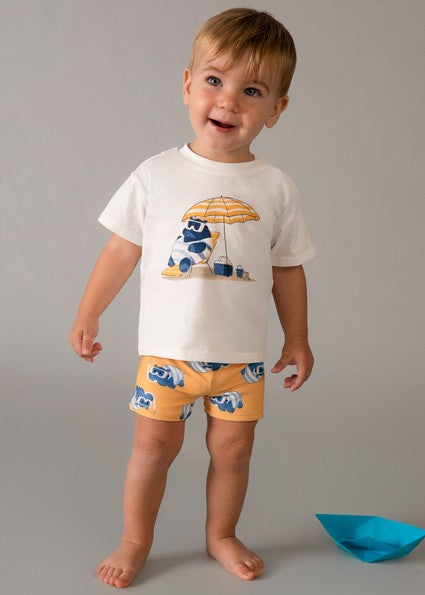 Mayoral Baby Boy Swimsuit set with T-shirt