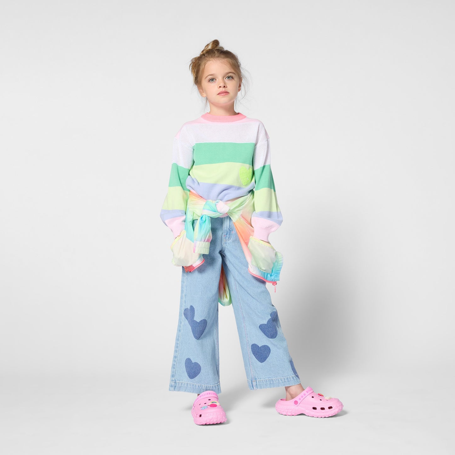BILLIEBLUSH DENIM TROUSERS DOUBLE STONE+BLEACH