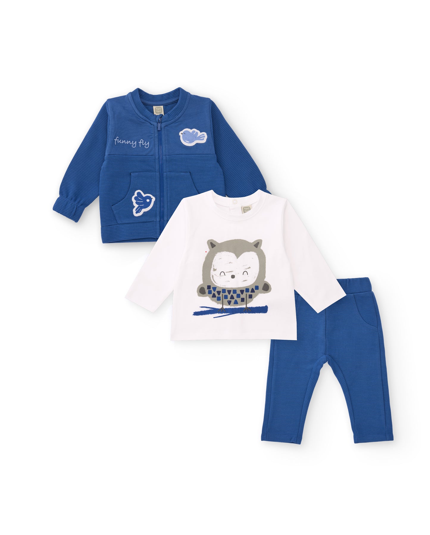 Tuc Tuc Funny Owl PLUSH TRACKSUIT AND T-SHIRT NAVY