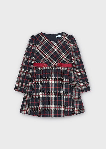 Mayoral Plaid Dress in Navy