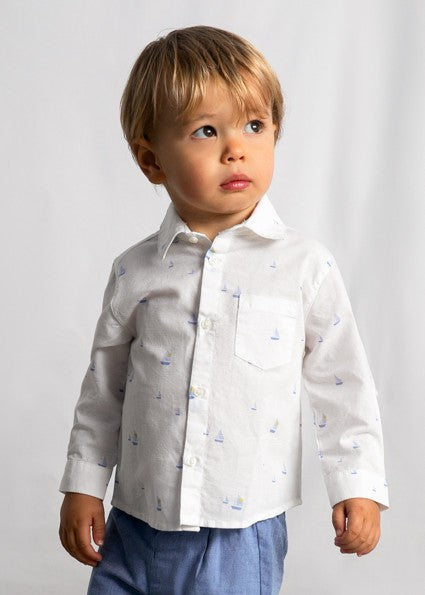 Mayoral Baby Boy Beach Linen Shirt