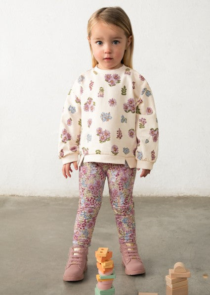 Mayoral Floral Mauve Leggings