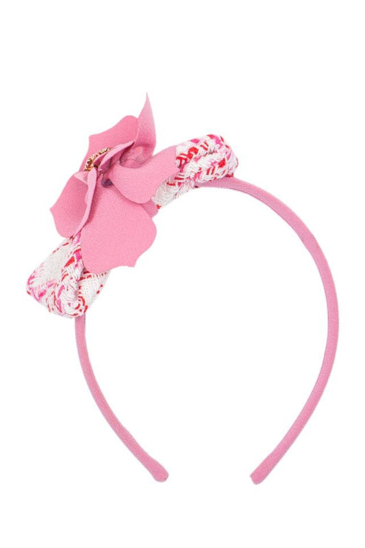 PATACHOU Candy Pink Tweed Hair Band
