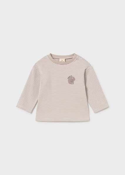 Mayoral Long Sleeve Beige T-Shirt