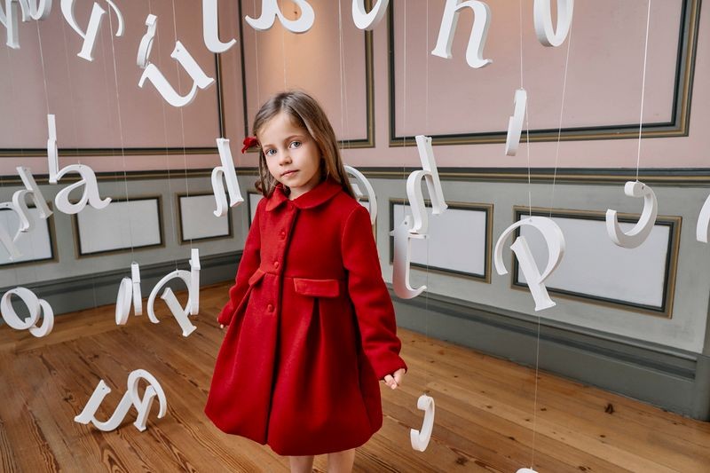PATACHOU Red Woven Dress Coat