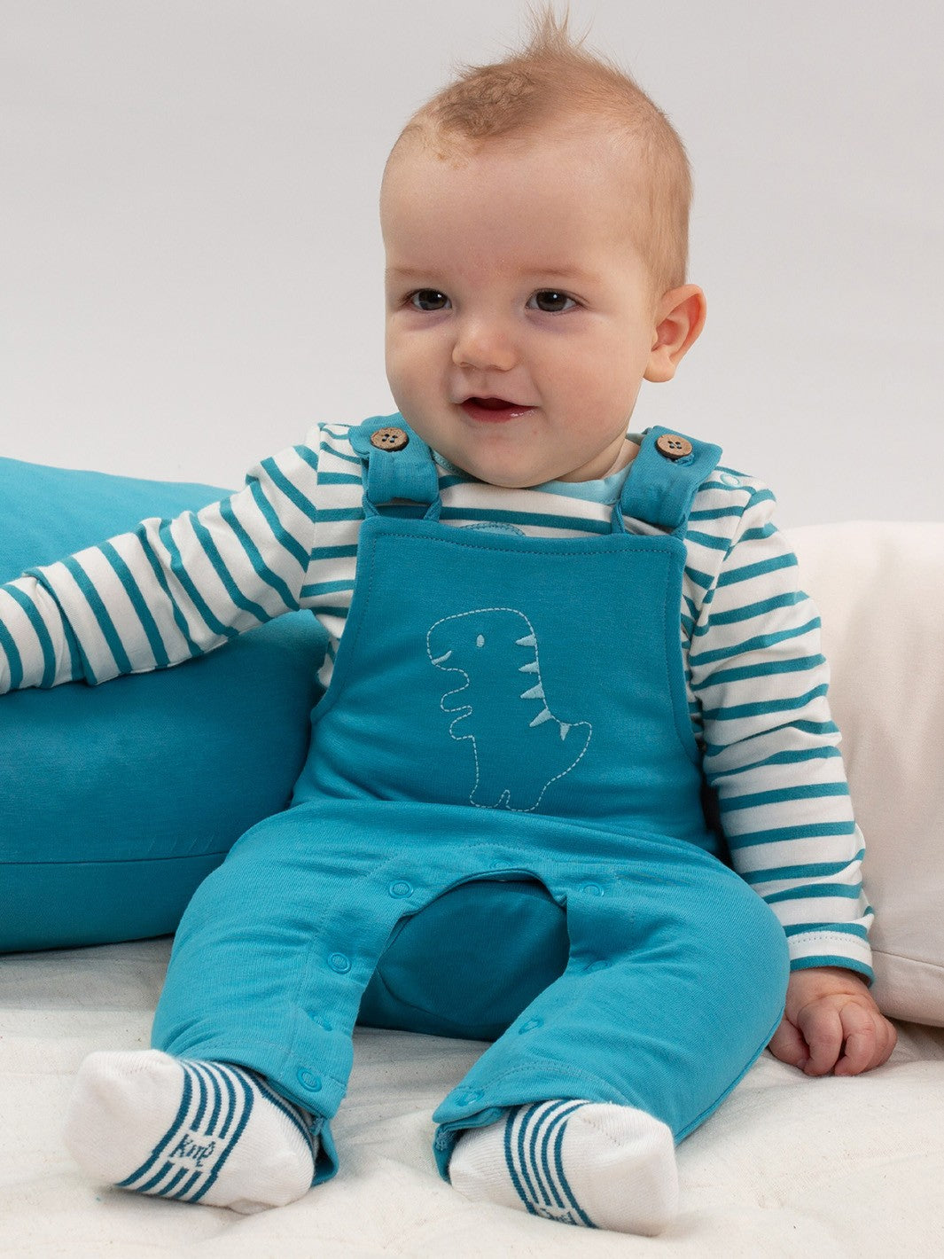 Kite Diddy Dino Dungarees Blue