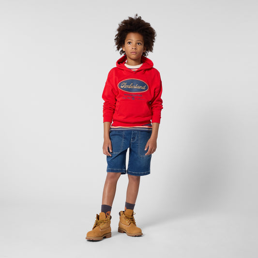 TIMBERLAND BOY HOODED SWEATSHIRT RED