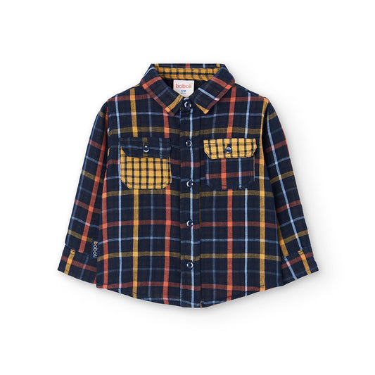 Boboli Boy Long Sleeve Check Top Shirt,