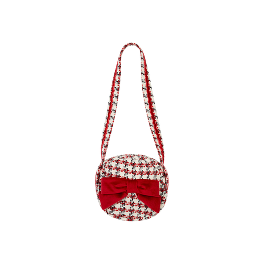 DEOLINDA RED TWEED HANDBAG