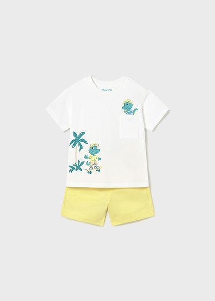 Mayoral Baby Boy Lemon Short Set