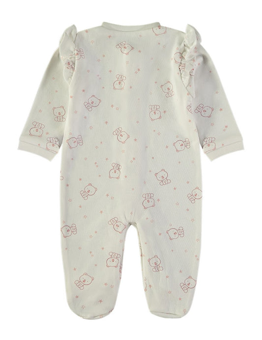 BABYBOL BABY'S PINK & WHITE BABYGROW