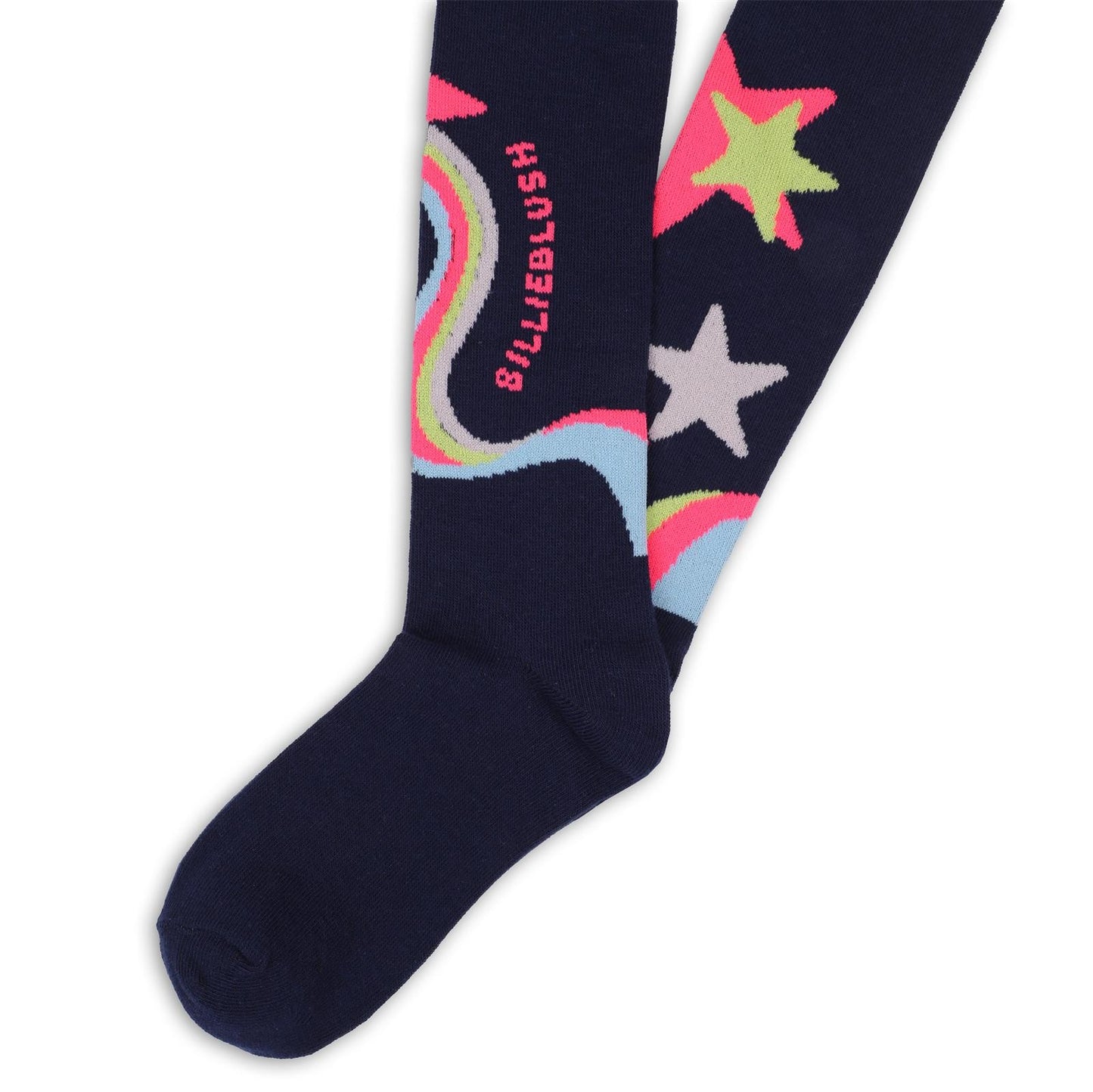 BILLIEBLUSH Navy Blue Tights With Fab Designs