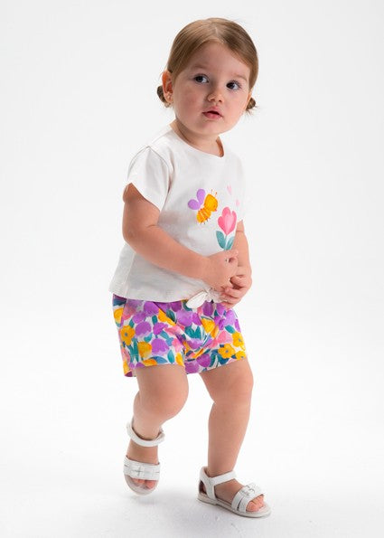 Mayoral Baby Girl Lilac 3-pcs short set