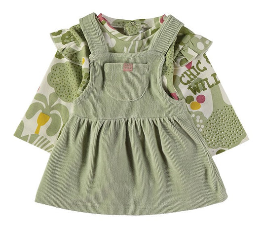 BABYBOL BABY'S DUNGAREE DRESS SET