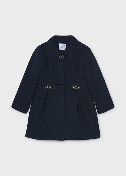 Mayoral Dress Wool Coat in Navy